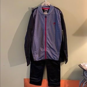 NWT AND1 Youth Track Suit Boys Large 10/12 Shirt Jacket and Pants